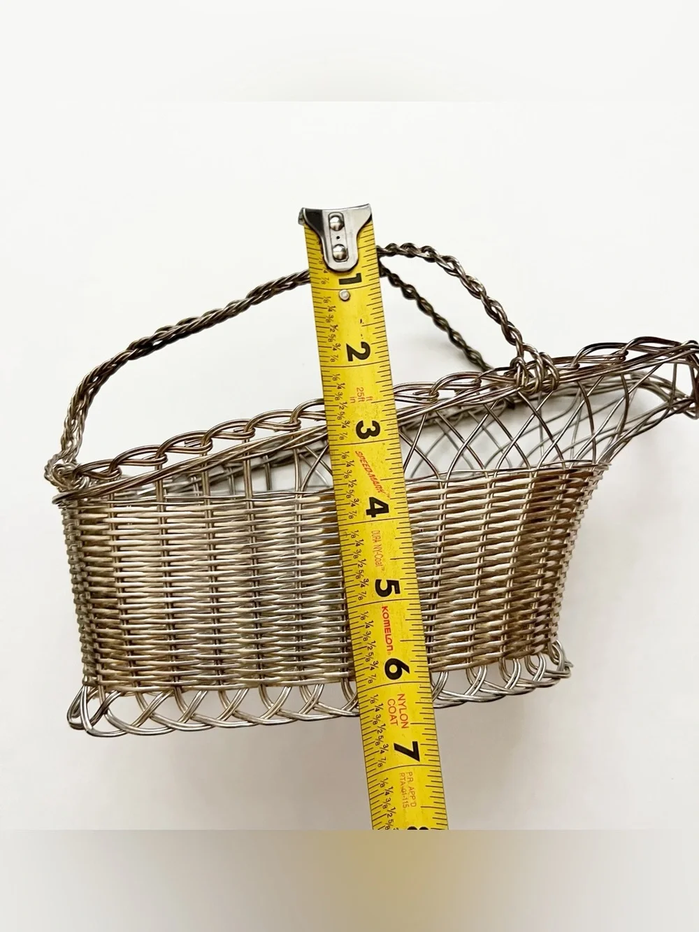 William Adams France Silver-Plated Wire Wine Basket Caddy Bottle Holder